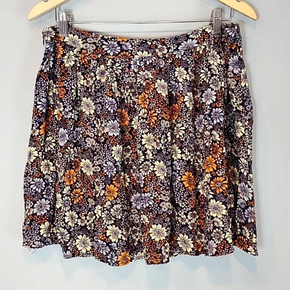 Floral Mini Skirt - Multicolor